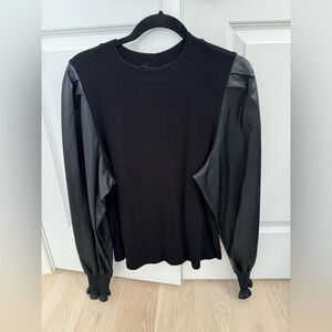 Dolan Faux Leather Top